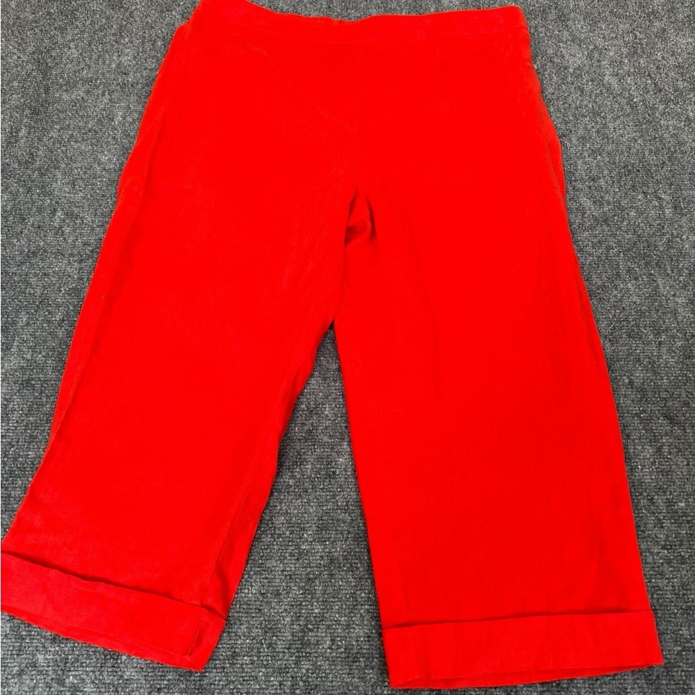 Chico's Fiery orange Linen Pants size 2 NWT